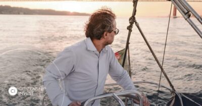 Man sailing symbolizing freedom and security with a second passport